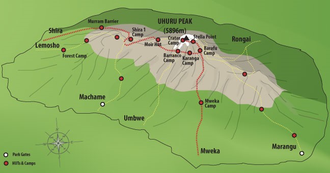 Shira route Climbing Kilimanjaro